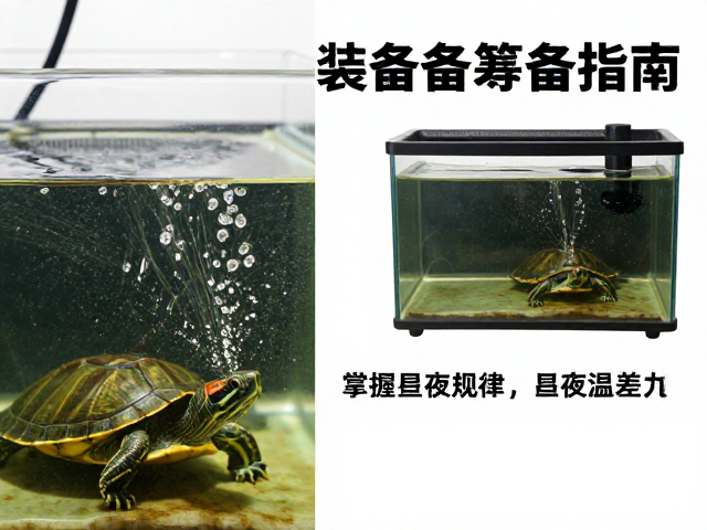 养龟必备,设备筹备指南,掌握昼夜规律与喷水频率