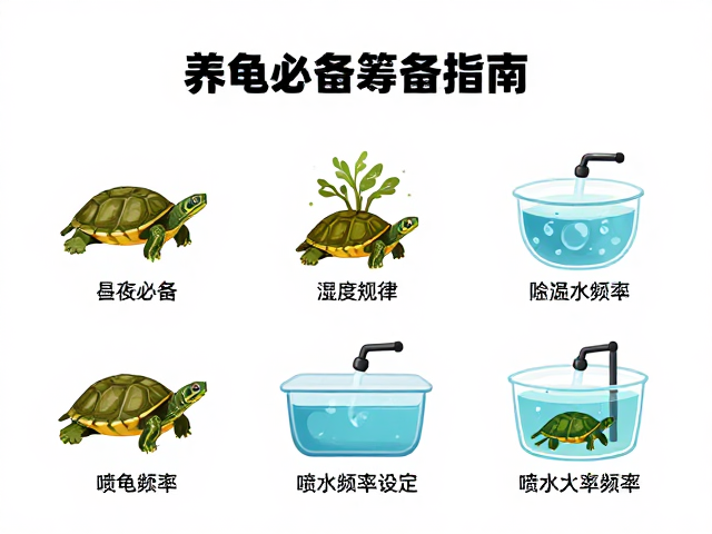 养龟必备,设备筹备指南,掌握昼夜规律与喷水频率