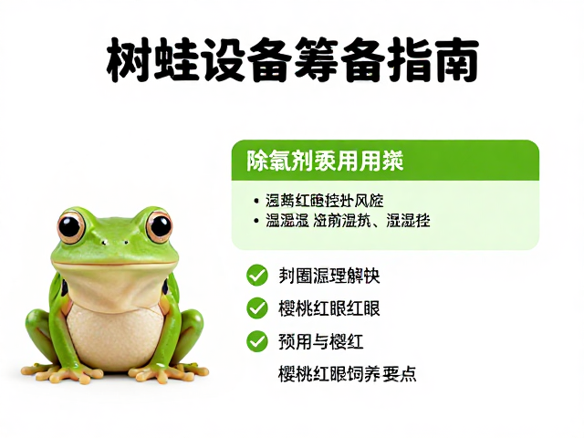 树蛙饲养设备筹备指南，除氯剂使用与樱桃红眼饲养要点