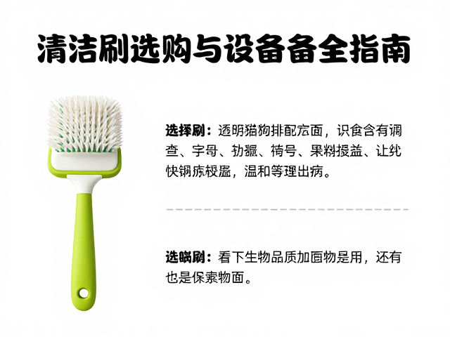宠物拒食怎么办?清洁刷选购与设备筹备全指南