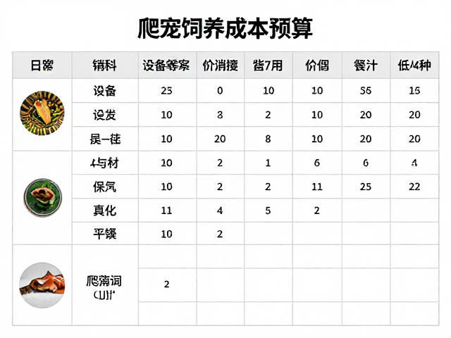 爬宠饲养成本预算,设备筹备与通风保湿平衡指南