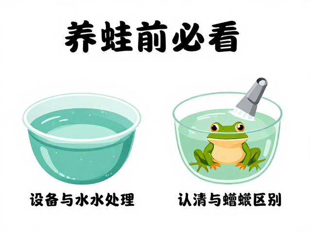 养蛙前必看,设备筹备与水质处理,认清蛙与蟾蜍区别