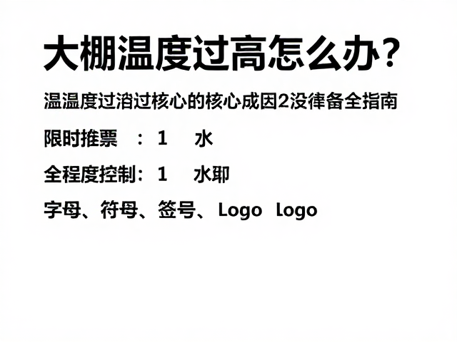 大棚温度过高怎么办?温湿度控制与设备筹备全指南
