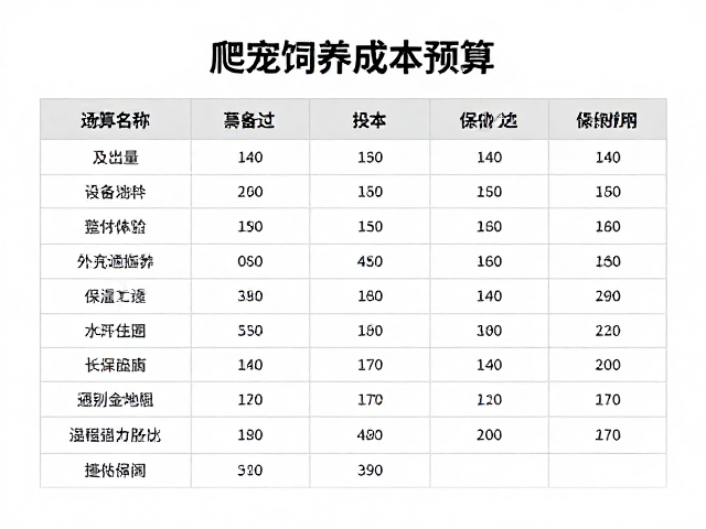 爬宠饲养成本预算,设备筹备与通风保湿平衡指南