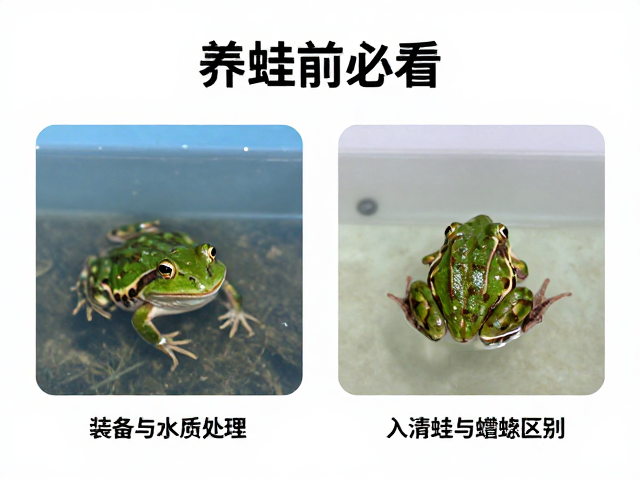 养蛙前必看,设备筹备与水质处理,认清蛙与蟾蜍区别
