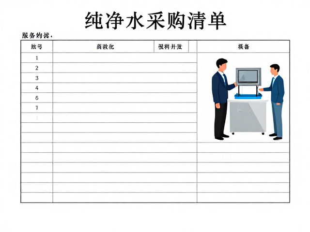 纯净水采购清单与互动行为观察,高效设备筹备指南