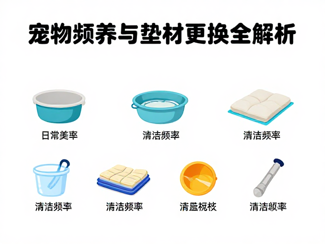 宠物饲养指南,设备筹备、清洁频率与垫材更换全解析
