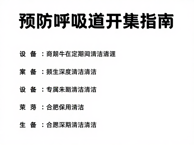 预防呼吸道感染，设备筹备与定期清洁指南