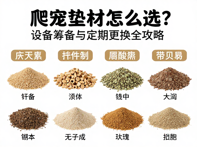爬宠垫材怎么选?设备筹备与定期更换全攻略