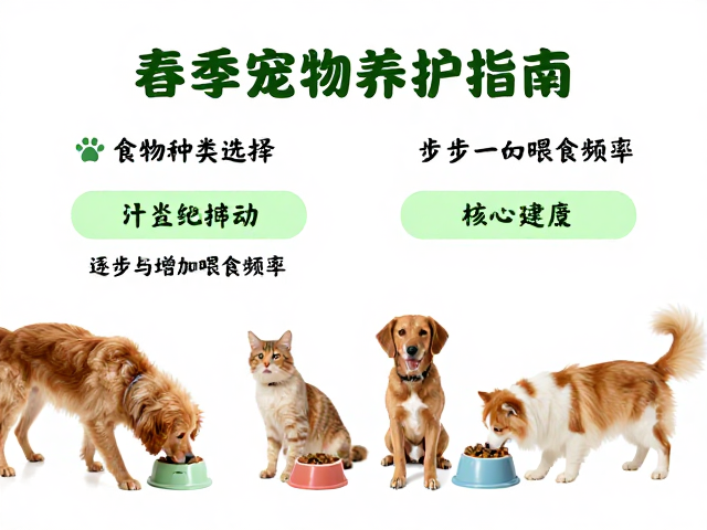 春季宠物养护指南,食物种类选择与逐步增加喂食频率的科学策略
