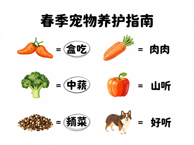 春季宠物养护指南,食物种类选择与逐步增加喂食频率的科学策略