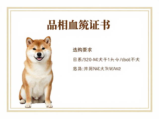 日系柴犬品相血统证书要求,忠诚亲近主人的选购指南