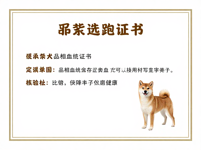 日系柴犬品相血统证书要求,忠诚亲近主人的选购指南
