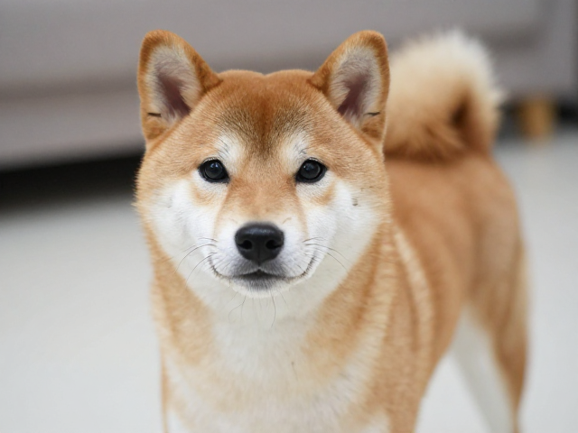 日系柴犬品相，眼睛三角形深邃，每日适量运动养出高颜值