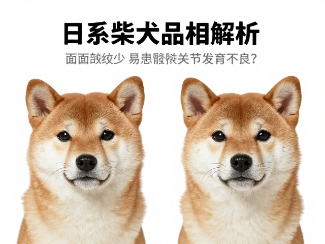 日系柴犬品相解析,面部皱纹少易患髋关节发育不良?