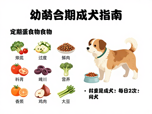幼犬喂食指南,通过定期称重监测,科学过渡至成犬每日2次