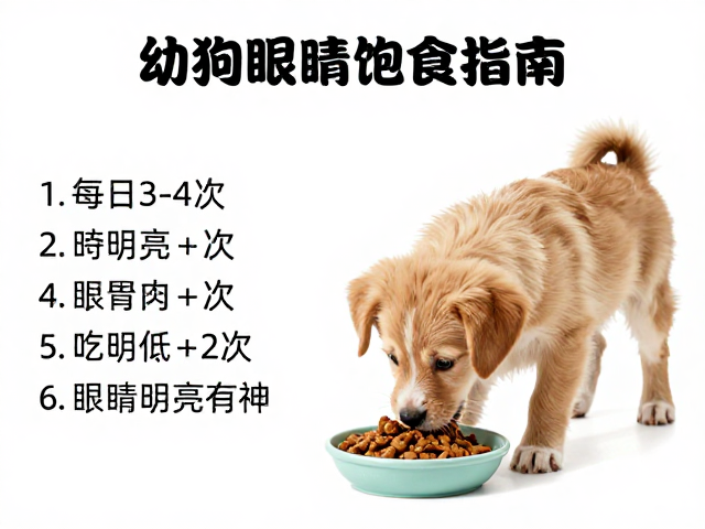 幼犬喂食指南,每日3-4次让眼睛明亮有神