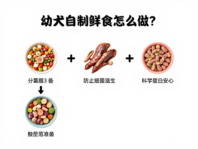 幼犬自制鲜食怎么做?掌握3步防止细菌滋生,科学喂养更安心
