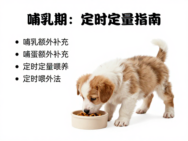 幼犬喂食指南,哺乳期额外补充与定时定量喂养法