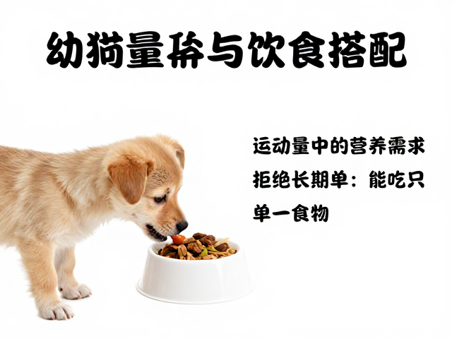幼犬喂食攻略,运动量与饮食搭配,拒绝长期单一食物