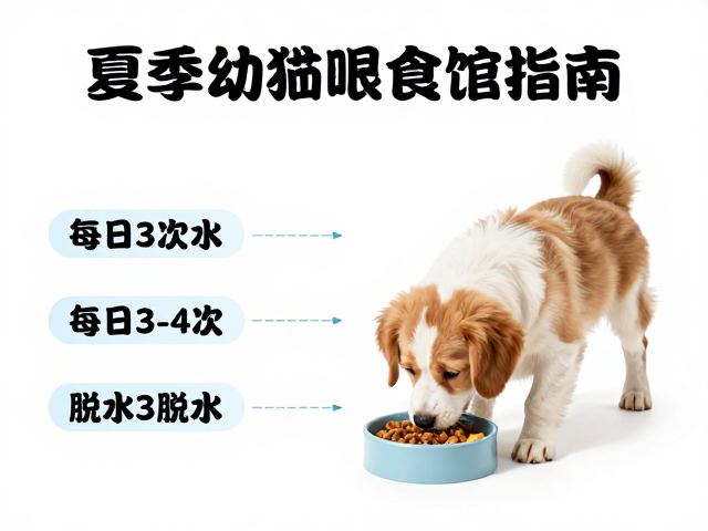 夏季幼犬喂食指南,每日3-4次,务必增加水量防脱水