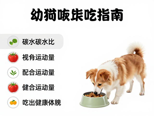 幼犬喂食指南,控制碳水比例,配合运动量吃出健康体魄