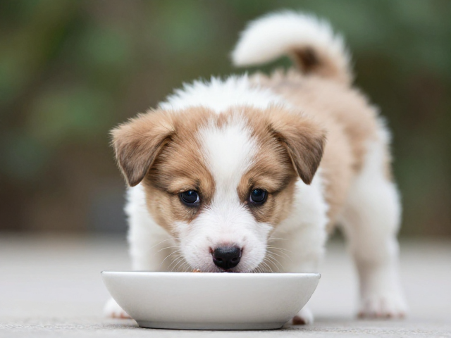 幼犬喂食攻略,固定地点,眼睛明亮,新手必看的养狗指南