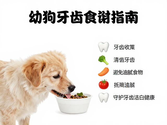 幼犬喂食指南,避免油腻食物,守护牙齿洁白健康