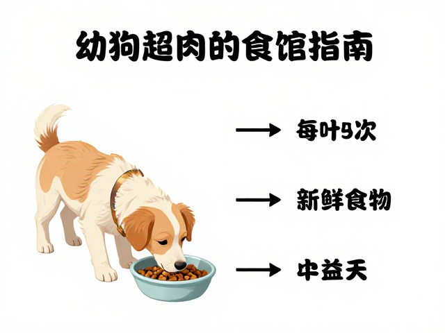 幼犬喂食指南,每日3-4次,新鲜食材优先的科学喂养法