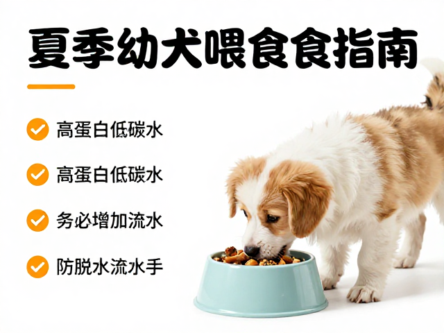 夏季幼犬喂食指南,高蛋白低碳水,务必增加水量防脱水