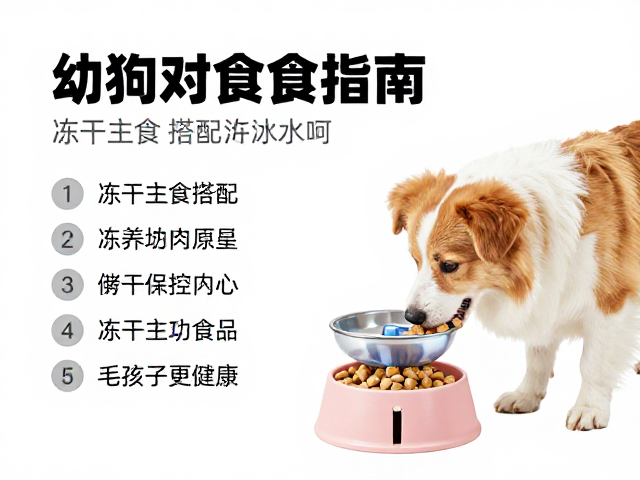 幼犬喂食指南,冻干主食搭配流动饮水机,让毛孩子更健康