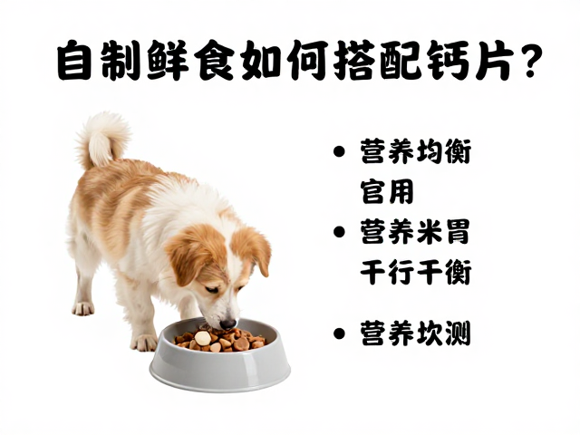 幼犬喂食指南,自制鲜食如何搭配钙片?营养均衡关键