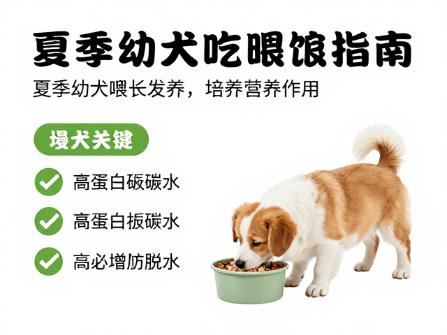 夏季幼犬喂食指南,高蛋白低碳水,务必增加水量防脱水