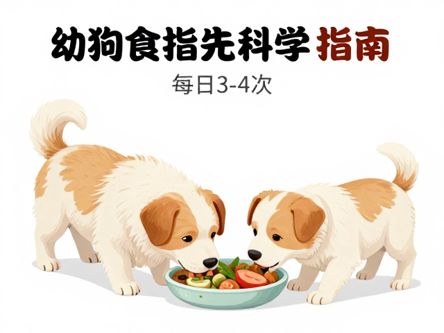 幼犬喂食指南,每日3-4次,新鲜食材优先的科学喂养法