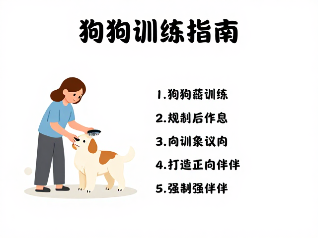 狗狗训练指南,左侧随行、接受梳毛与如厕训练,打造完美伴侣