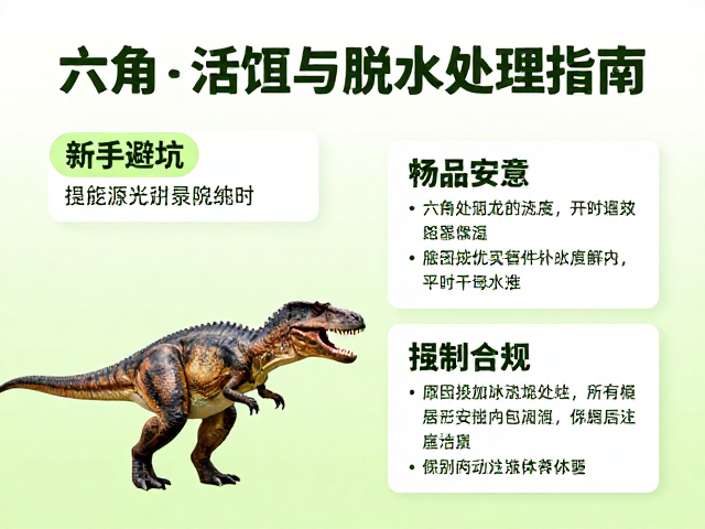 六角恐龙活饵投喂与脱水处理指南,新手避坑与饲养技巧