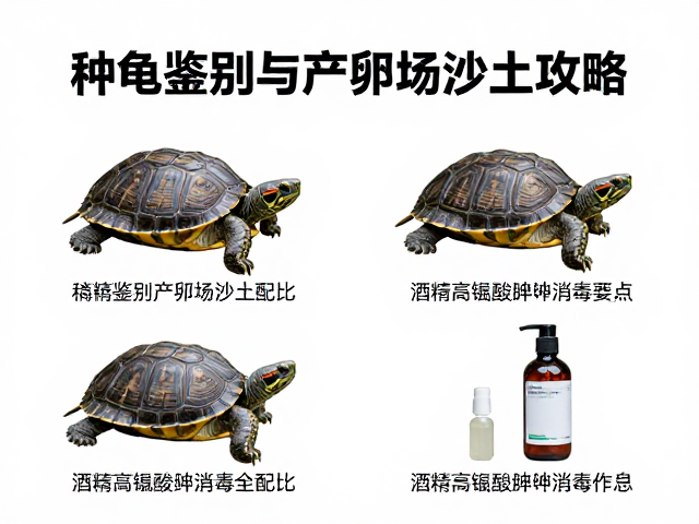 种龟鉴别与产卵场沙土配比,酒精高锰酸钾消毒全攻略