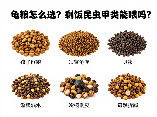 龟粮怎么选?剩饭昆虫甲壳类能喂吗?新手避坑指南