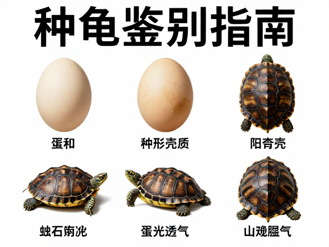 种龟鉴别指南，蛋形壳质看品种，蛭石保湿透气助孵化