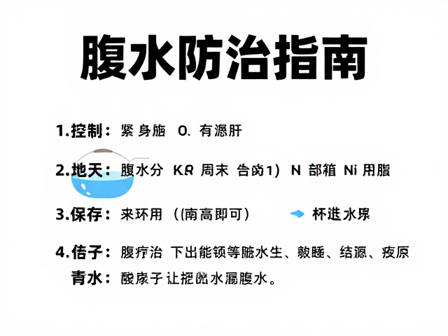腹水防治指南,年度健康评估下的科学饮水方式