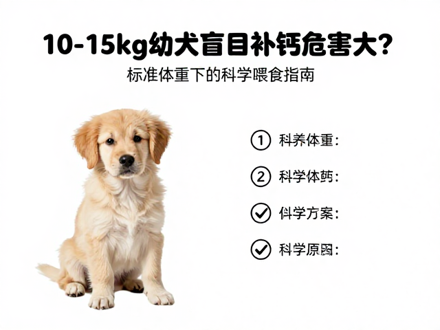 10-15kg幼犬盲目补钙危害大？标准体重下的科学喂食指南