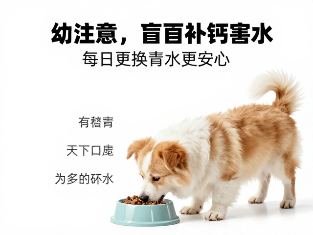 幼犬喂食注意,盲目补钙危害大,每日更换清水更安心