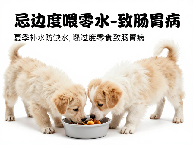 夏季幼犬喂食注意,增加水量防缺水,忌过度喂食零食致肠胃病