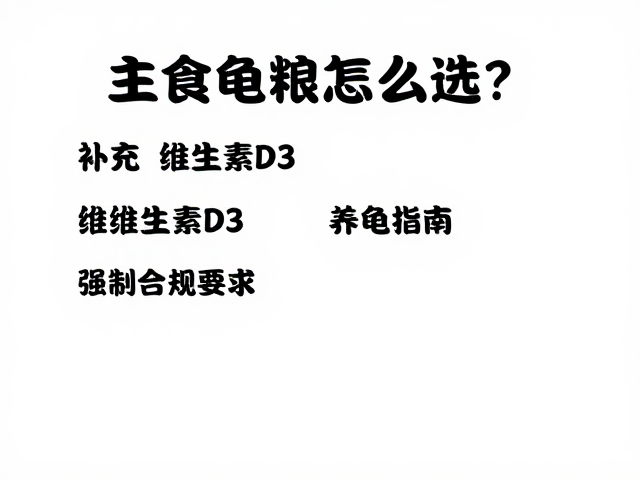 主食龟粮怎么选？补充维生素D3，避免水体浑浊养龟指南