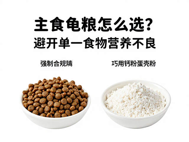 主食龟粮怎么选?避开单一食物营养不良,巧用钙粉蛋壳粉