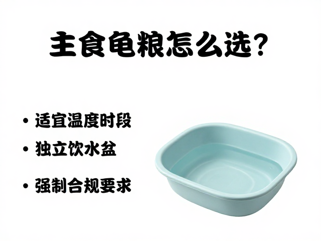 主食龟粮怎么选?适宜温度时段与独立饮水盆设置指南