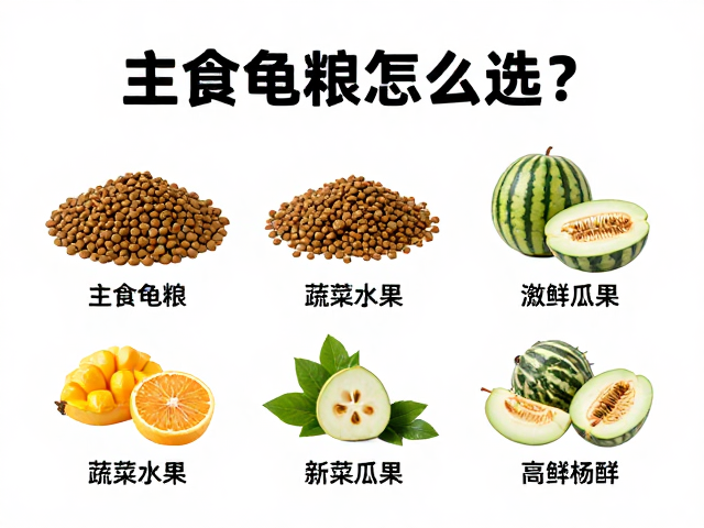 主食龟粮怎么选?蔬菜水果清洗与新鲜瓜果搭配全攻略