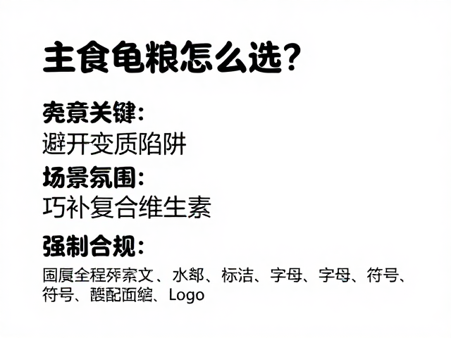 主食龟粮怎么选？避开变质陷阱，巧补复合维生素