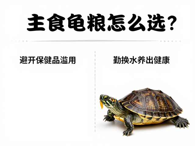 主食龟粮怎么选?避开保健品滥用,勤换水养出健康龟