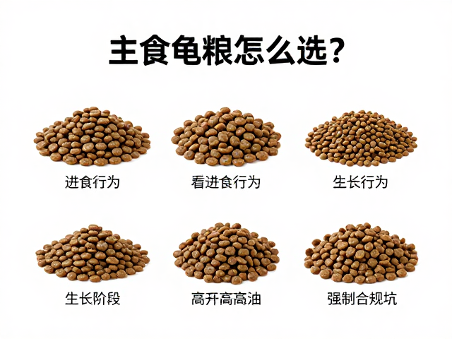 主食龟粮怎么选?看进食行为,避开高盐高油坑